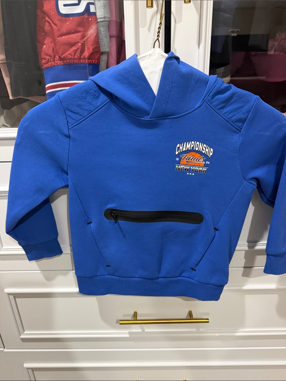 Old Navy Royal Blue Kids Hoodie with Championship Graphic